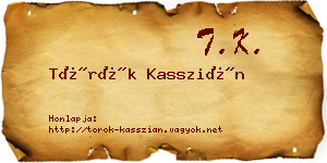 Török Kasszián névjegykártya